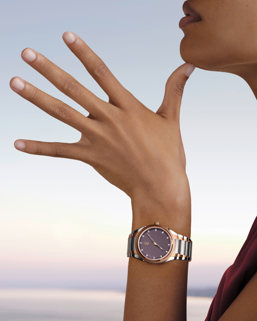 PARMIGIANI FLEURIER TONDA PF  AUTOMATIC 36MM 精鋼玫瑰金深紅寶石