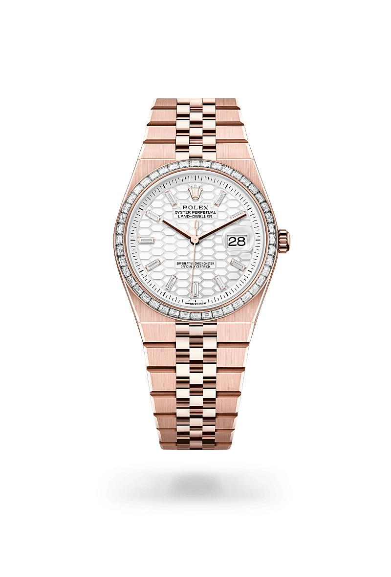 Rolex Land-Dweller 36 in 18 ct Everose gold, M127285TBR-0002 - Global Timepieces