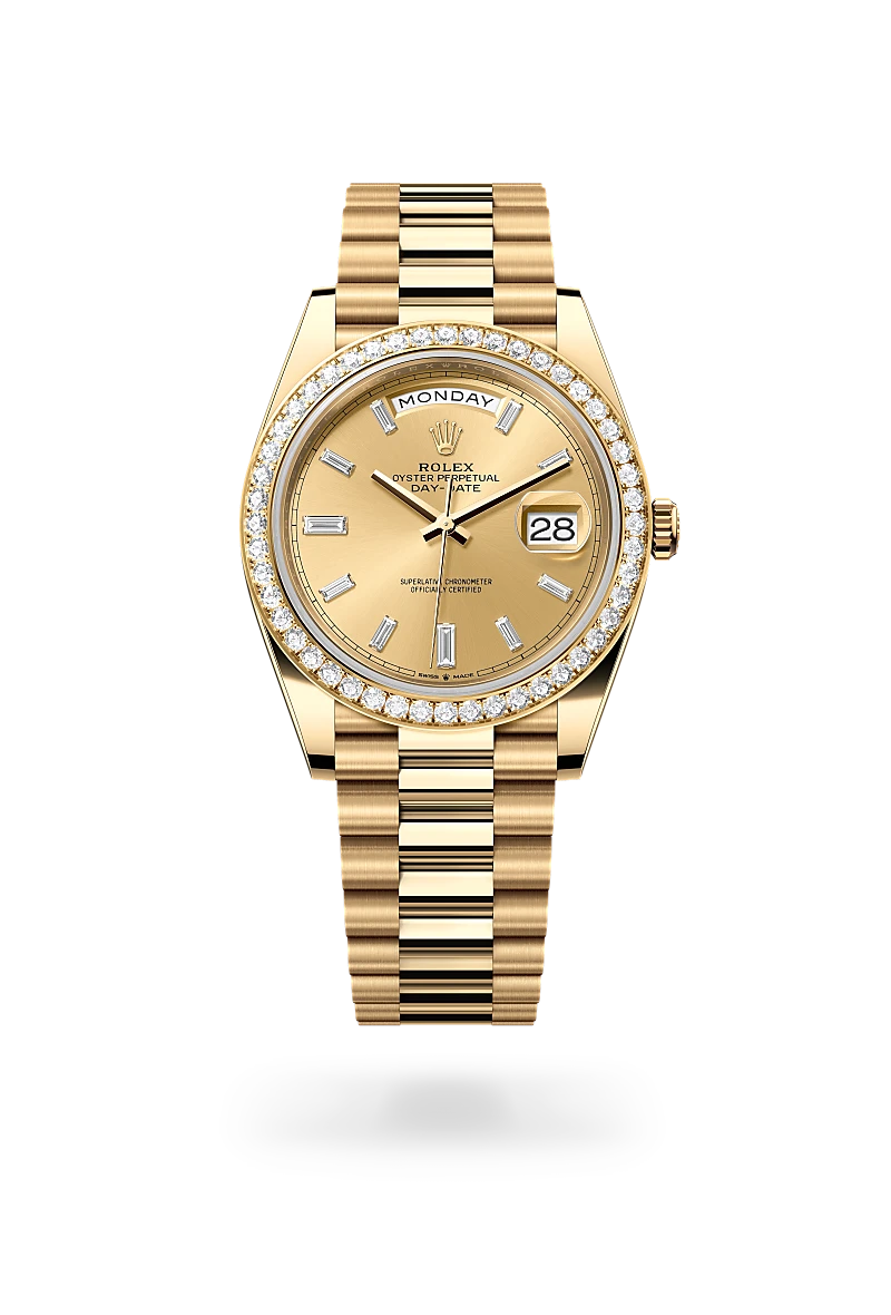 Rolex Day-Date 40 in 18 ct yellow gold, M228348RBR-0002 - Global Timepieces